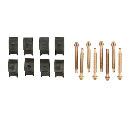 Surface Mount Clip 8 Clips Pack, Brushed